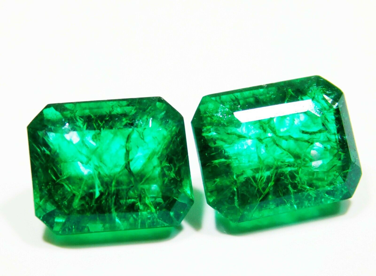 Natural Precious Green Emerald CERTIFIED 16 Ct Loose Gemstone Emerald Cut