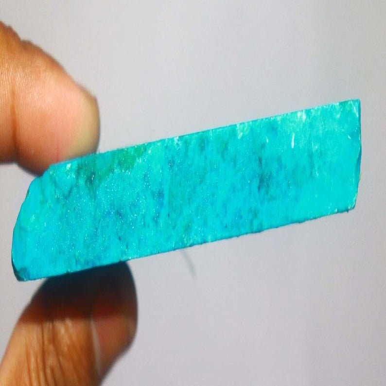 Natural Uncut Raw 108.25 Ct Certified Blue Turquoise Rough Slab Loose Gemstone Rough