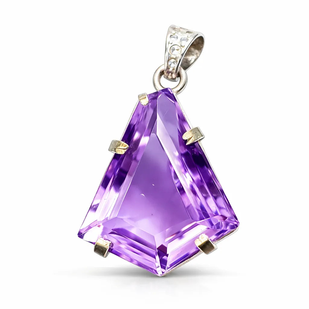sterling silver sapphire pendant
