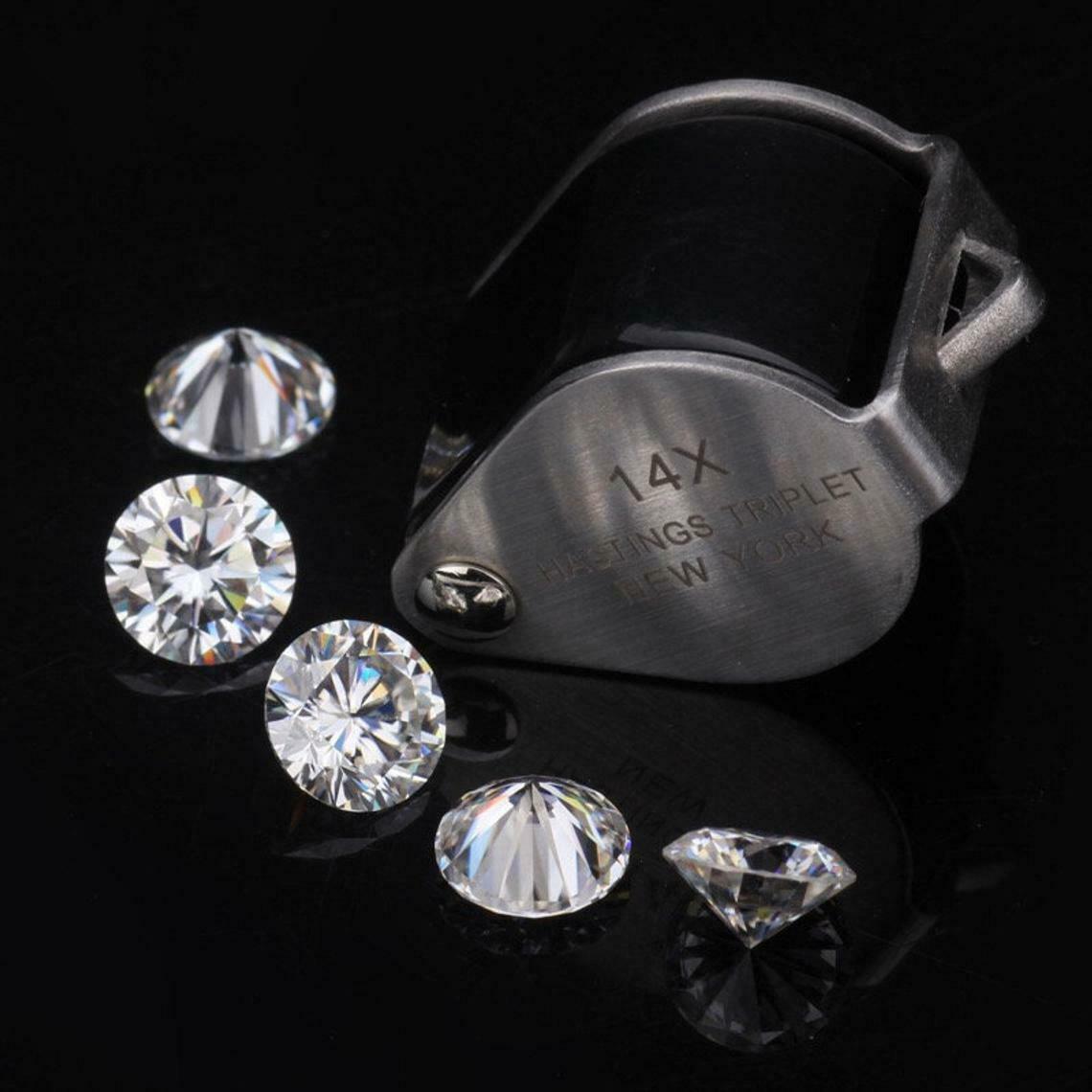 Loose Diamonds Synthetic Moissanite Round D Color CVD 1 MM Certified 2 Stones