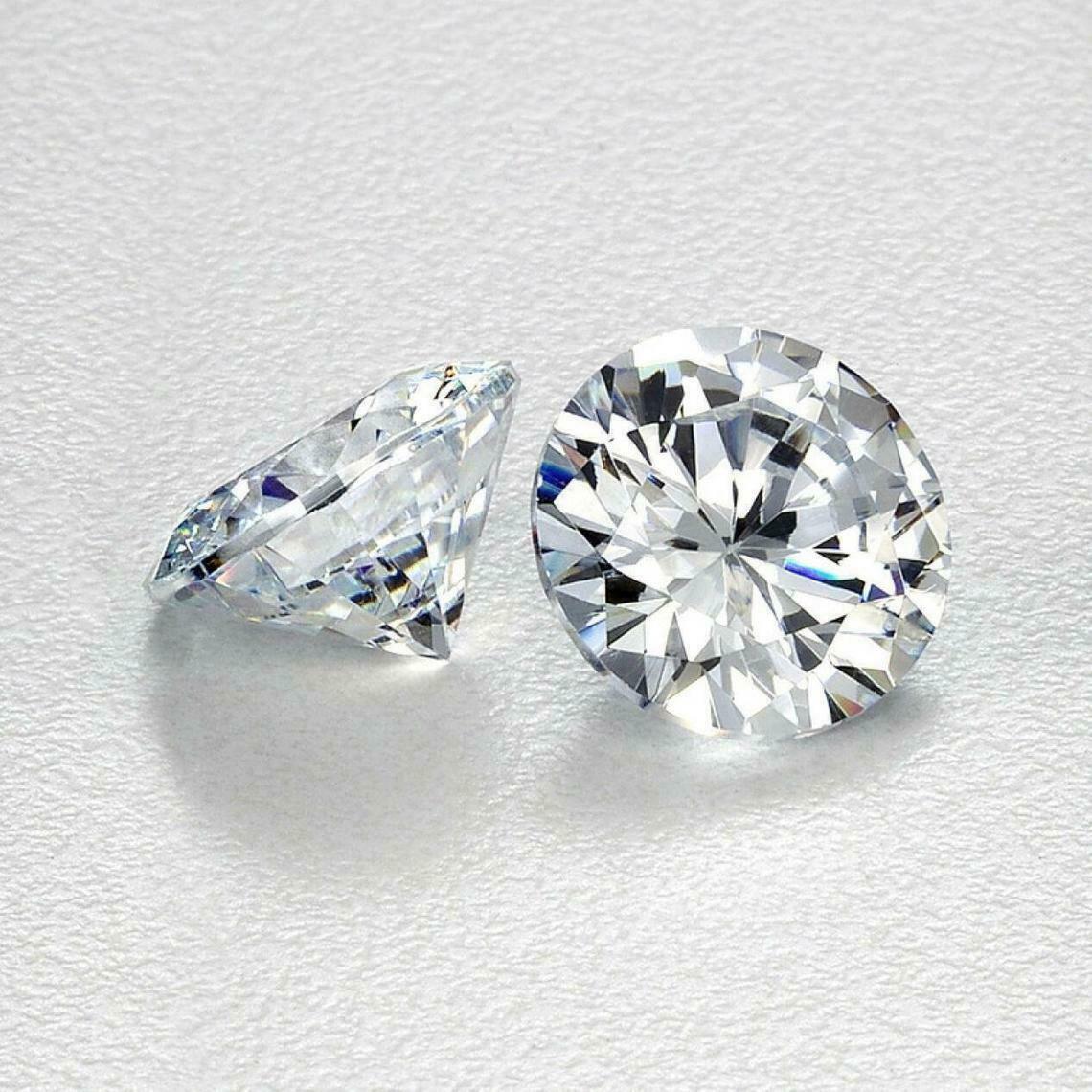 Diamond Cut Round D Color Synthetic Moissanite Loose CVD VVS1 2 mm Size pair's