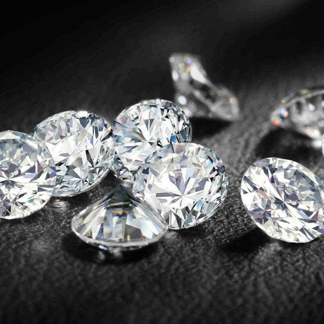 Diamond Cut Round D Color Synthetic Moissanite Loose CVD VVS1 2 mm Size pair's