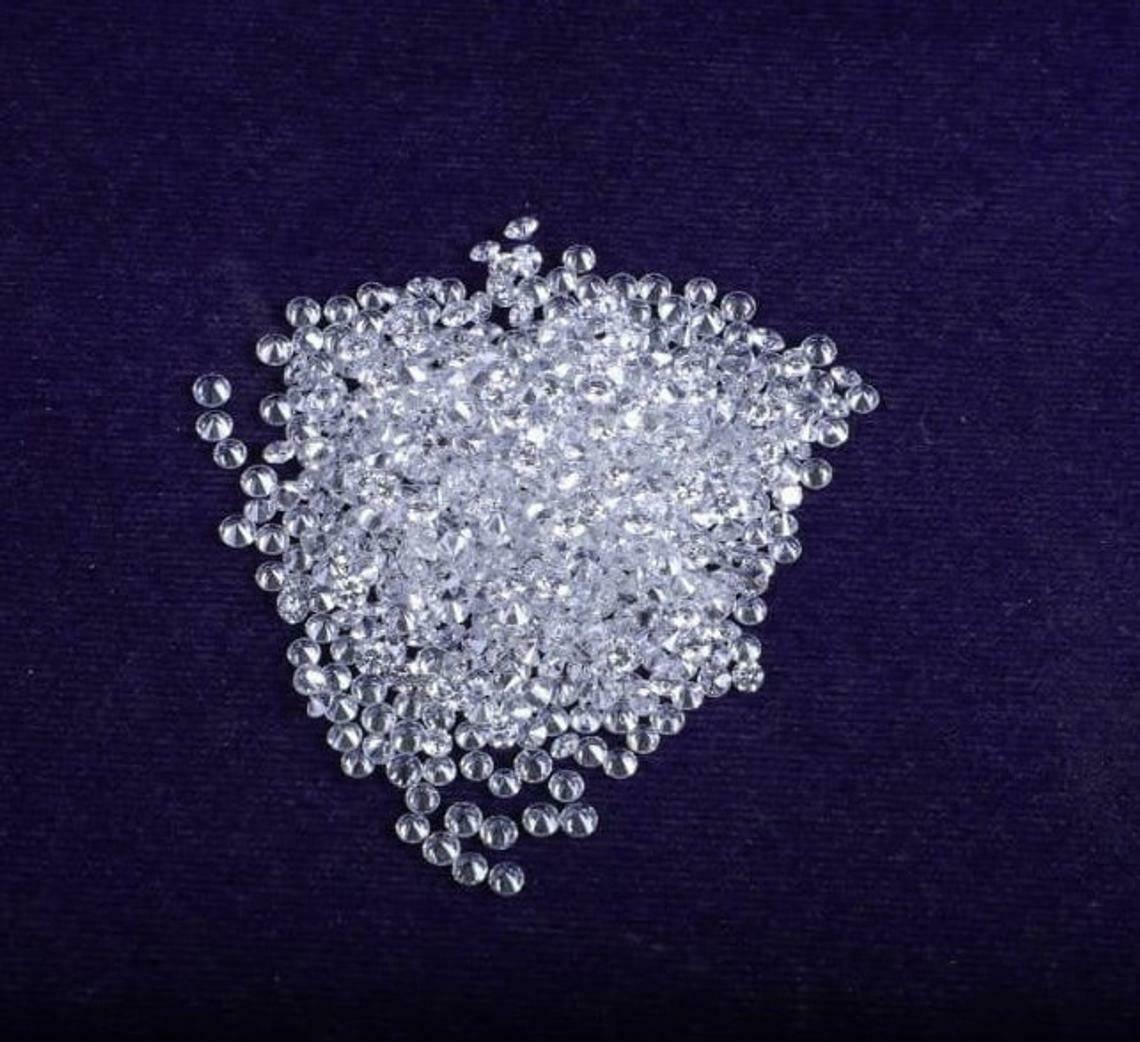 Moissanite Loose Diamonds Cut D Color VVS1 1 mm CERTIFIED LOT'S 24 Pcs Synthetic