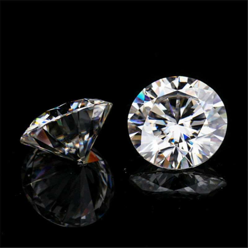 CVD VVS1 2 mm Size 2 Stone Synthetic Moissanite Loose Gemstone Round DEF Color