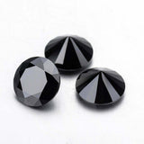 Synthetic Black Moissanite Round 8.10 mm Size 12 Carat Loose Gemstones 4 Stones