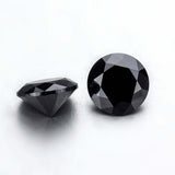 Loose Gemstones Synthetic Moissanite Glamorous Black Round 11.10 Carat 2 Stones