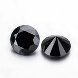 Loose Gemstones Synthetic Moissanite Glamorous Black Round 11.10 Carat 2 Stones
