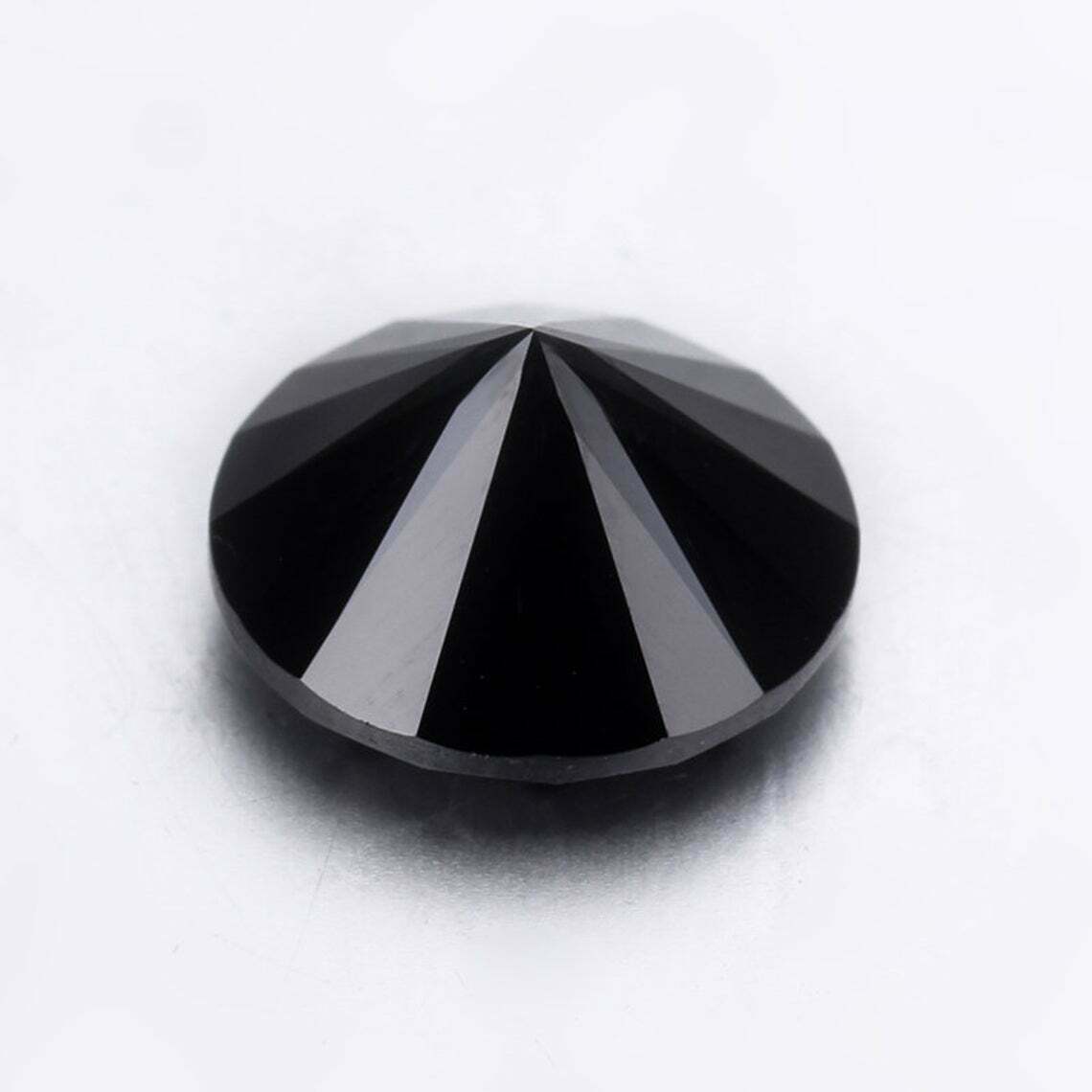 Loose Gemstones Synthetic Moissanite Glamorous Black Round 11.10 Carat 2 Stones