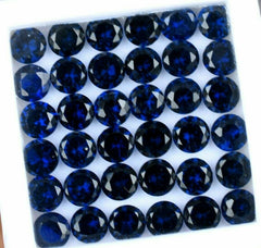 14 PCS Natural Sapphire CERTIFIED Loose Gemstone Lot Ceylon Blue Round Cut