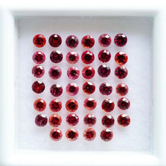 50 PCS CERTIFIED Loose Gemstone Natural Red Rare Ruby Lot 5 MM Round Cut