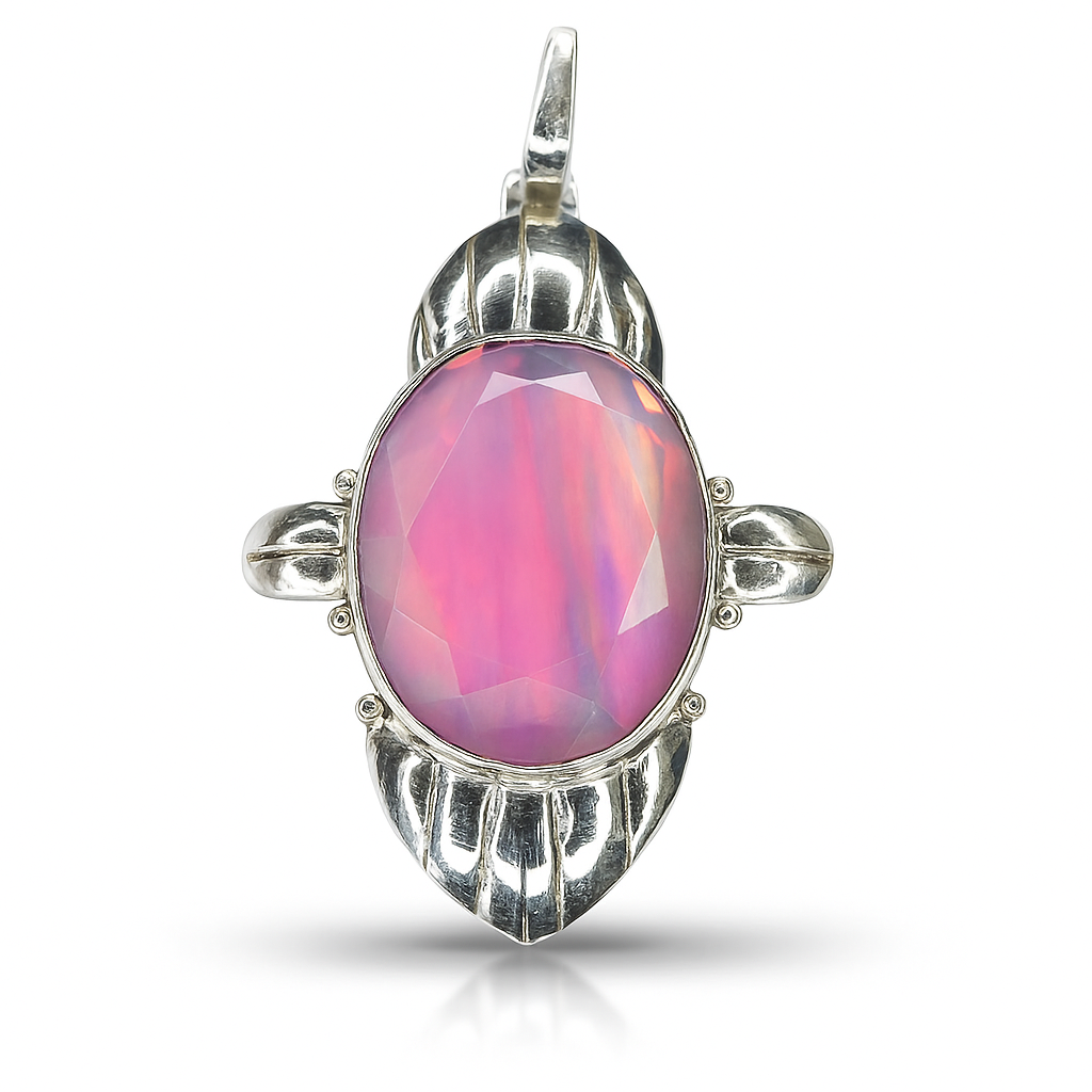 Top Quality CERTIFIED 57 Ct Oval Opal 925 Starling Silver Natural Gems Pendant