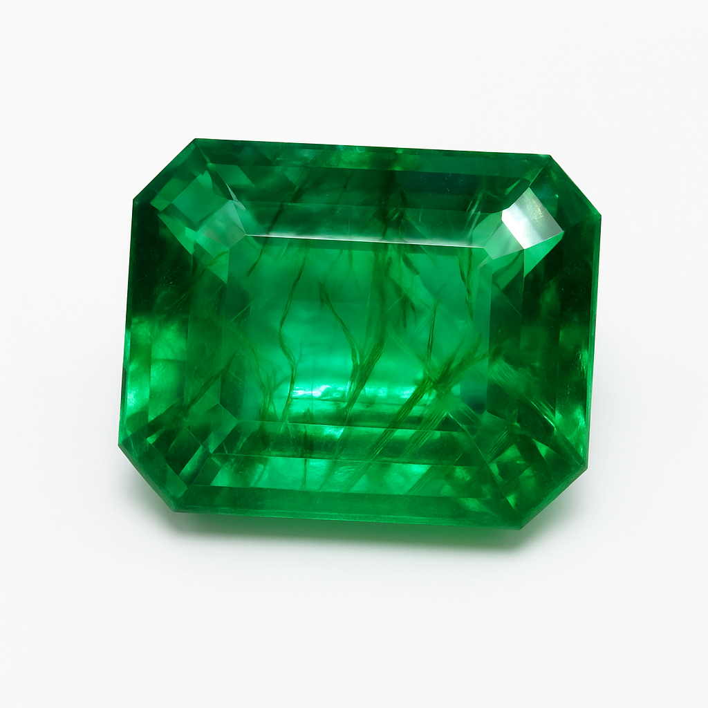 Zambia NATURAL EMERALD Green Emerald Cut 9.90 Ct CERTIFIED Loose Gemstone