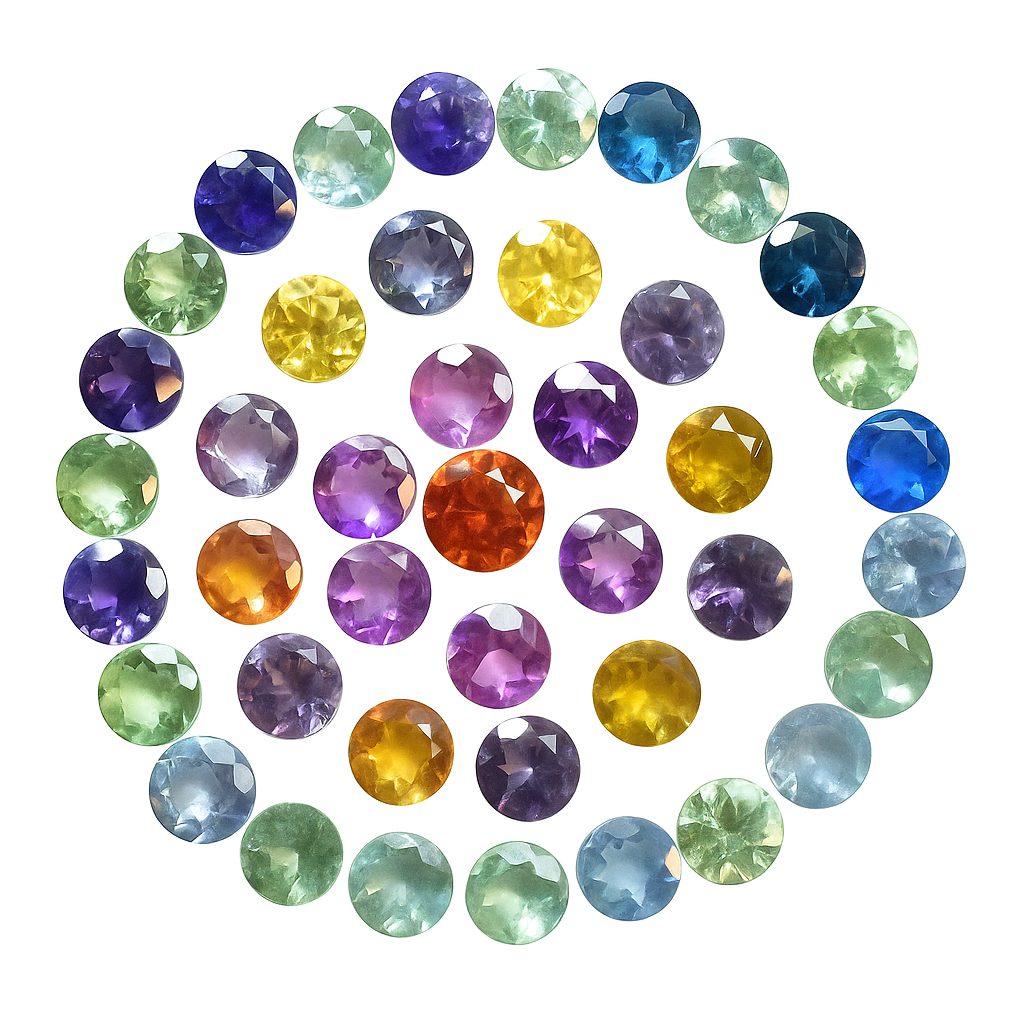 8 Pcs Natural CEYLON SAPPHIRE Mix Round Cut CERTIFIED Loose Gemstone 5x5 mm Lot