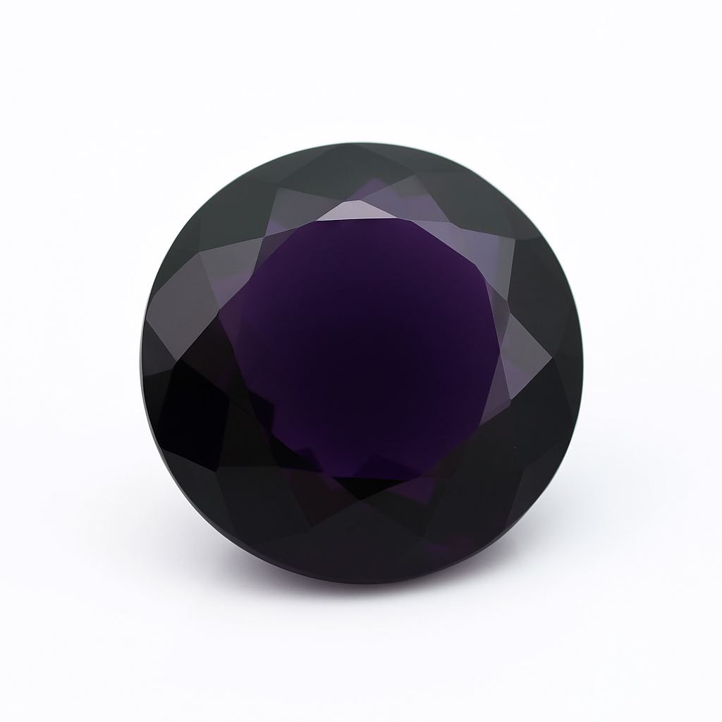 Natural Purple Amethyst 63.65 Carat Round Cut AA+ CERTIFIED Loose Gemstone