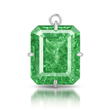Zambian Green Emerald 66Ct Natural CERTIFIED 925 Starling Silver Emerald Pendant