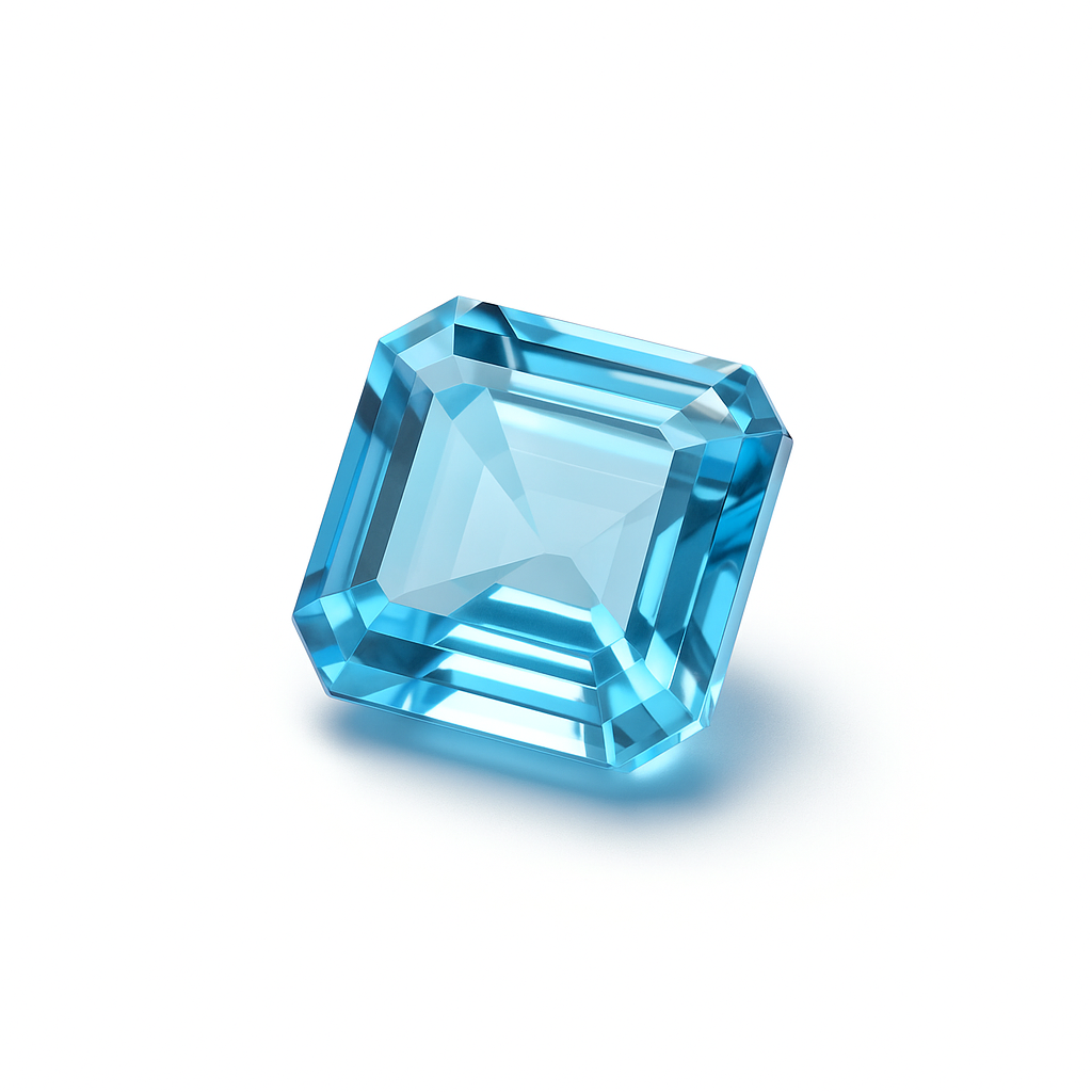 Beautiful Aquamarine CERTIFIED Ocean Blue 12.45 Carat Natural Emerald Shape Loose Gemstone-Best Gift For Sister - Aquamarine Ring Size On sale