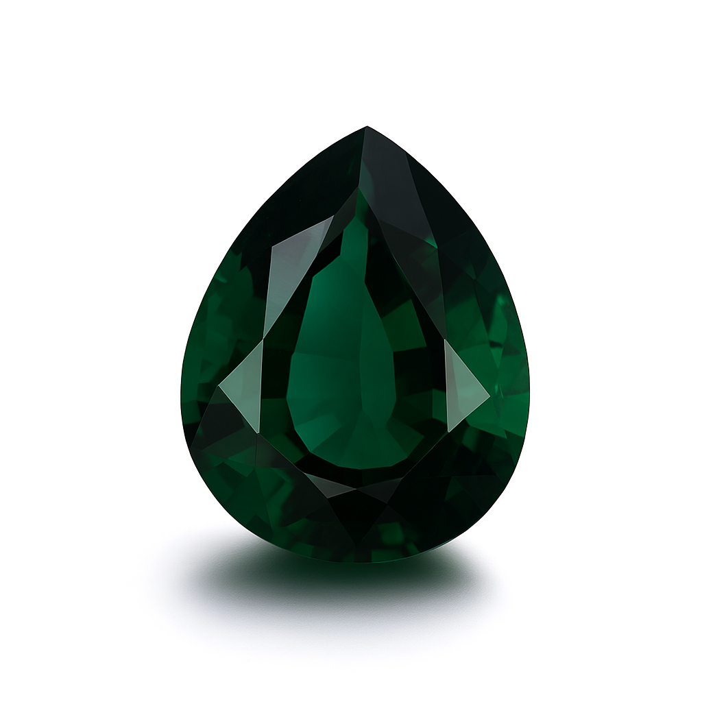 Natural Deep Green Pear Cut 7.80 Ct CERTIFIED Tourmaline Loose Gemstone
