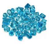 CERTIFIED 100 Ct Natural  Aquamarine Loose Gemstones Blue Mix Shape Rare Mix LOT