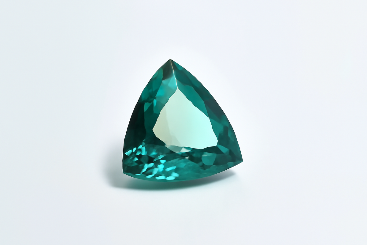 10.05 Ct NATURAL Green Tourmaline CERTIFIED Trillion Cut Stunning Loose Gemstone