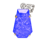 Natural Purple Tanzanite CERTIFIED 41 Ct 925 Starling Silver Fancy Gems Pendant