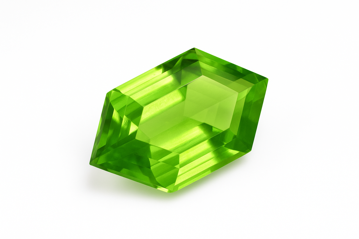 9.50 Ct Natural Rare GREEN Peridot CERTIFIED Fancy Cut Loose Gemstone Ring Size
