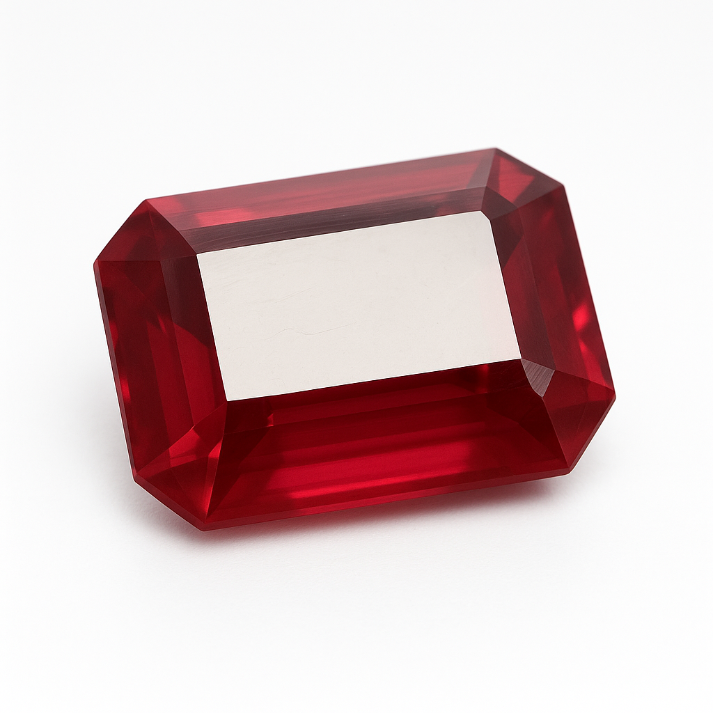 Beautiful Rubies 5.10 Carat Rare Red Ruby Emerald Cut Certified Natural Loose Gemstone Red Ruby Best For Physical Healing
