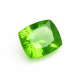 11.40 Ct Cushion Cut Green Peridot Gemstone - top view of cushion cut