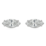 Synthetic Moissanite 13 Ct CERTIFIED White Marquise Gems Earring Pair Free Gift