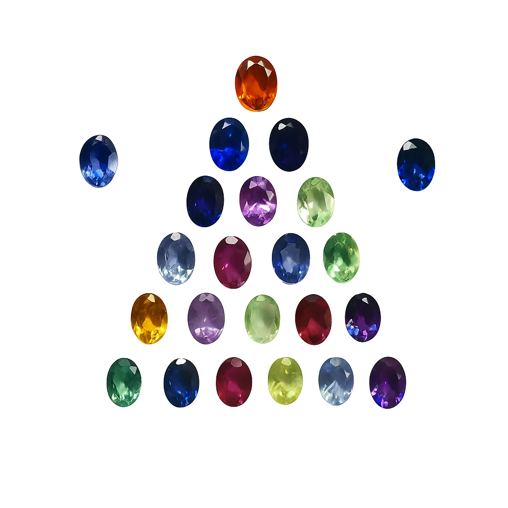 7x5 mm Size Oval Cut CERTIFIED Gemstone 16 Pcs Lot Natural Untreated Sapphire