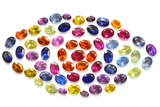 8 Pcs Natural Sapphire Mix Color Oval CERTIFIED  Gemstone Lot 7x5 mm