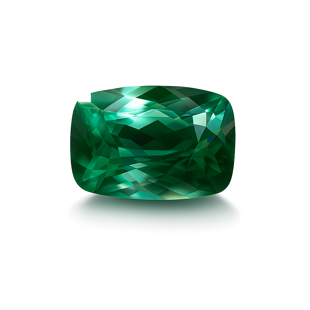 8 Ct Natural Green Tourmaline CERTIFIED Excellent Cushion Cut Ring Size Loose Gemstone