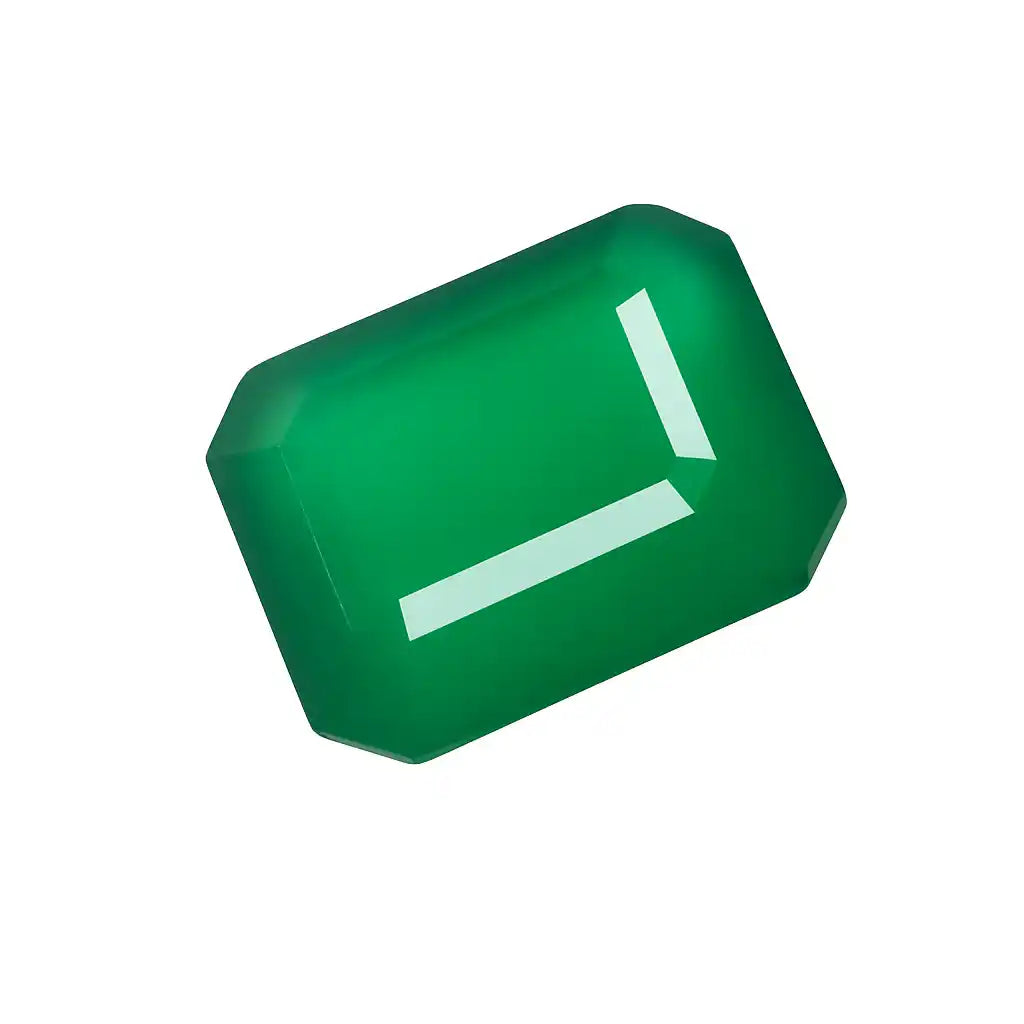 Green rectangular light with a white arrow on a white background