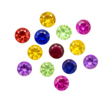 16 Pcs Natural Mix Color Sapphire 4x4 MM Round Lot CERTIFIED Gemstone