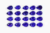 Natural Sapphire Purple Pear Cut Gemstone 6pcs certified lot