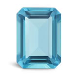 Beautiful Aquamarine CERTIFIED Ocean Blue 12.45 Carat Natural Emerald Shape Loose Gemstone-Best Gift For Sister - Aquamarine Ring Size On sale