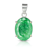 CERTIFIED Zambian Emerald Pendant 66 Ct 925 Sterling Silver Natural Emerald Pendant Handmade Pendant Gift For Bridal Beautiful Emerald Jewelry