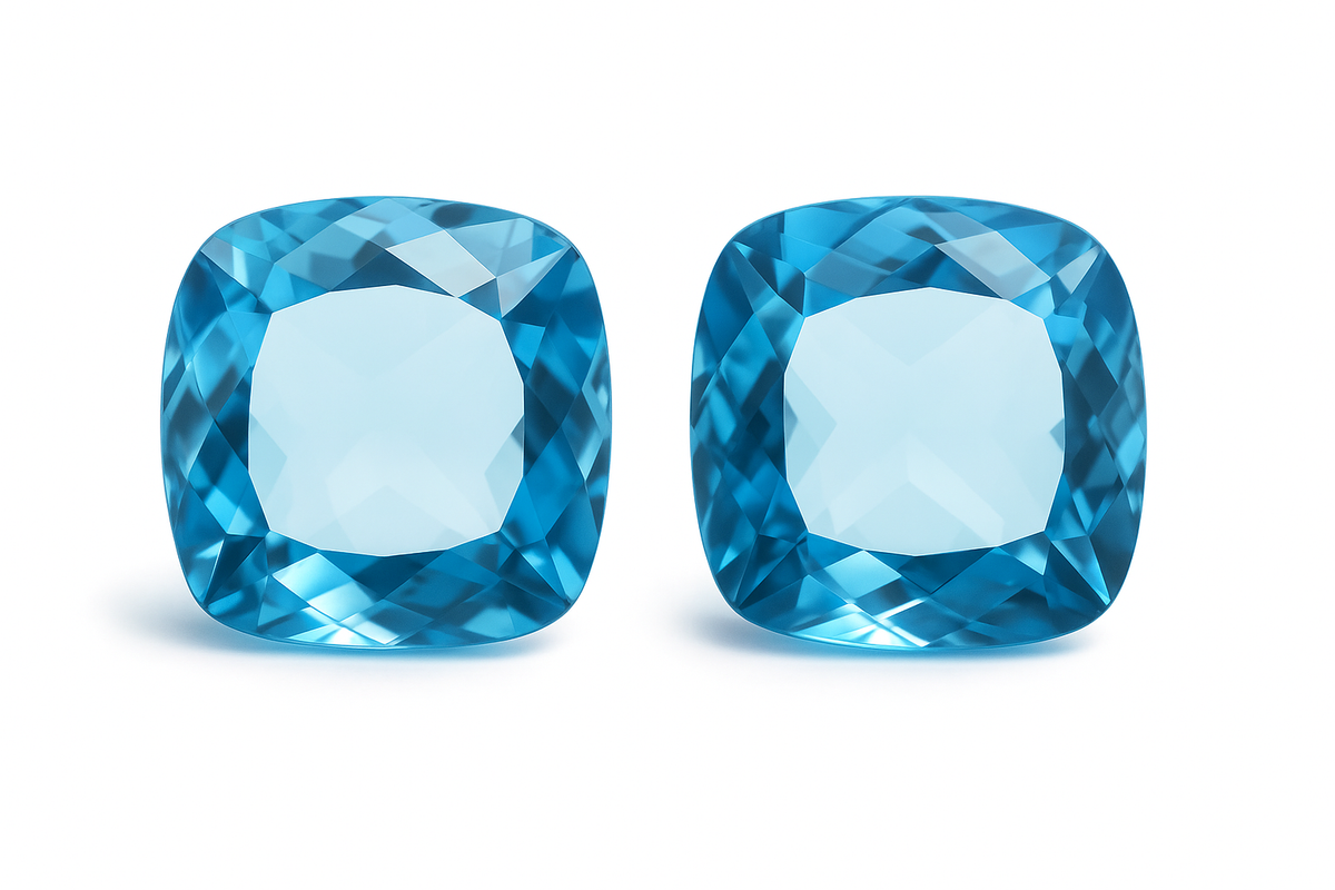 Blue Aquamarine A++ 25 Ct Natural Cushion Shape Ocean Loose Gemstone CERTIFIED