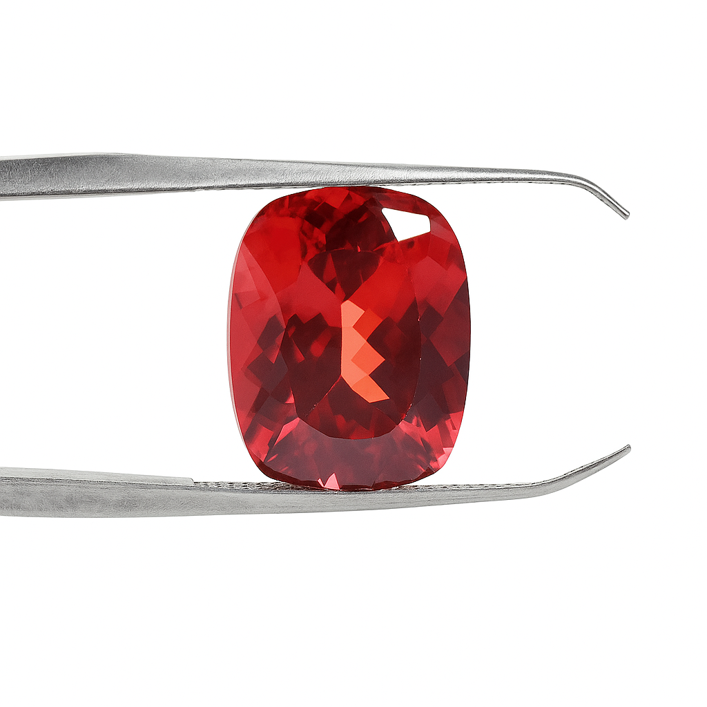 11.00 Ct Natural  Padparadscha Sapphire Cushion Cut CERTIFIED Loose Gemstone