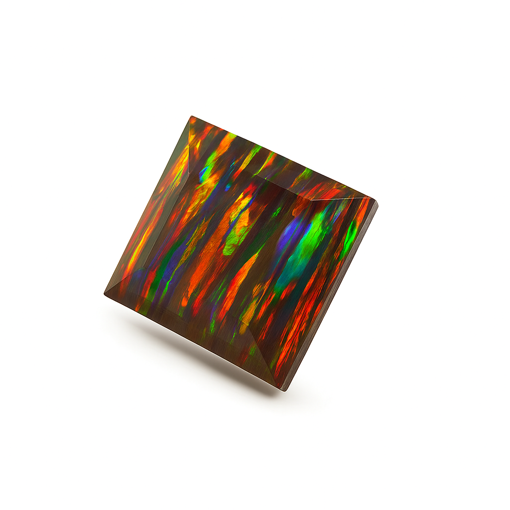 Doublet Opal Square Cuat 11.50 Ct Multi Color Natural Loose Gemstone CERTIFIED