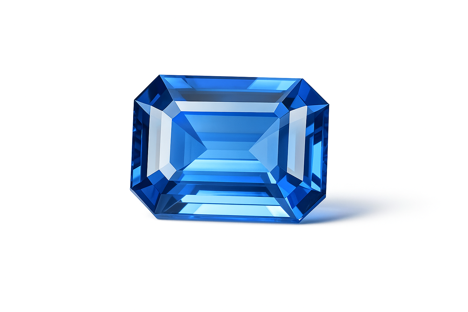6 Ct Natural Emerald Shape Ocean Blue Aquamarine Certified Loose Gemstone Aa+