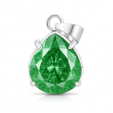 Beautiful Natural Emerald 41 Ct 925 Starling Silver CERTIFIED Pear Gems Pendant