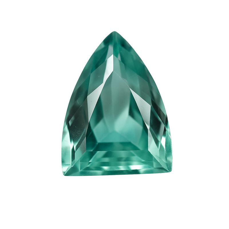 Bluish Green Montana Sapphire top view faceted detail