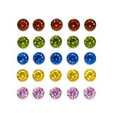 10 Pcs 5x5 MM Natural Sapphire Mix Color Round Lot CERTIFIED Gemstone