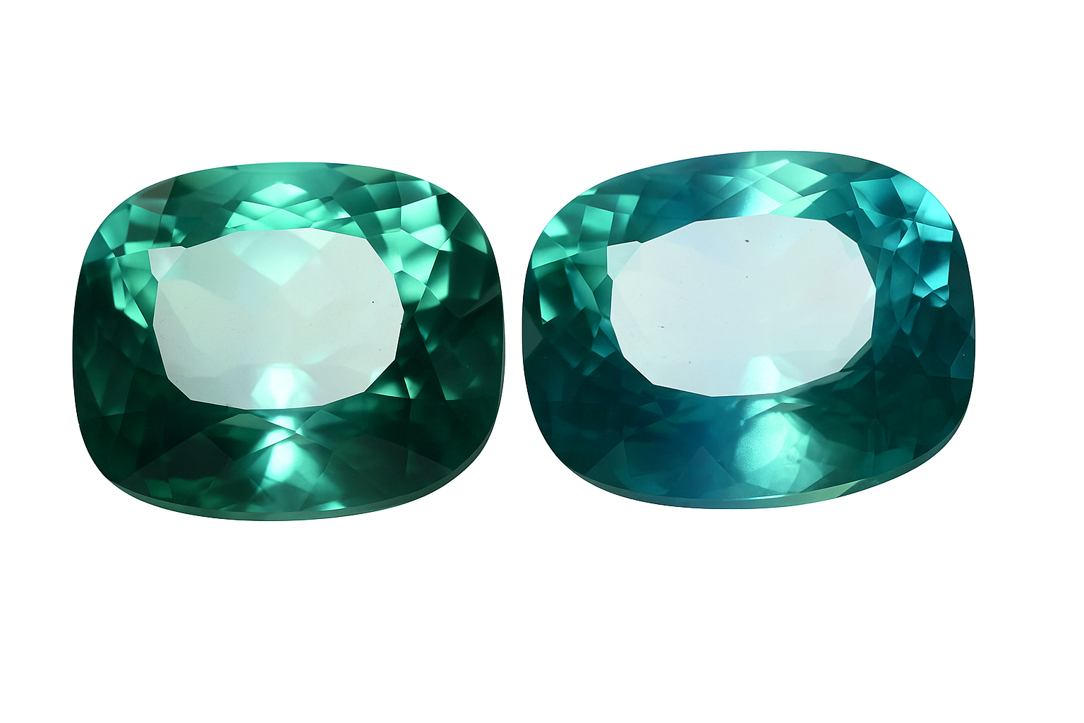 16.56 Ct Natural Montana Sapphire CUSHION Royal Color CERTIFIED Gemstone Pair