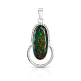 Extremely Rare 31 Ct Natural CERTIFIED 925 Starling Silvery Oval Pendant For Her