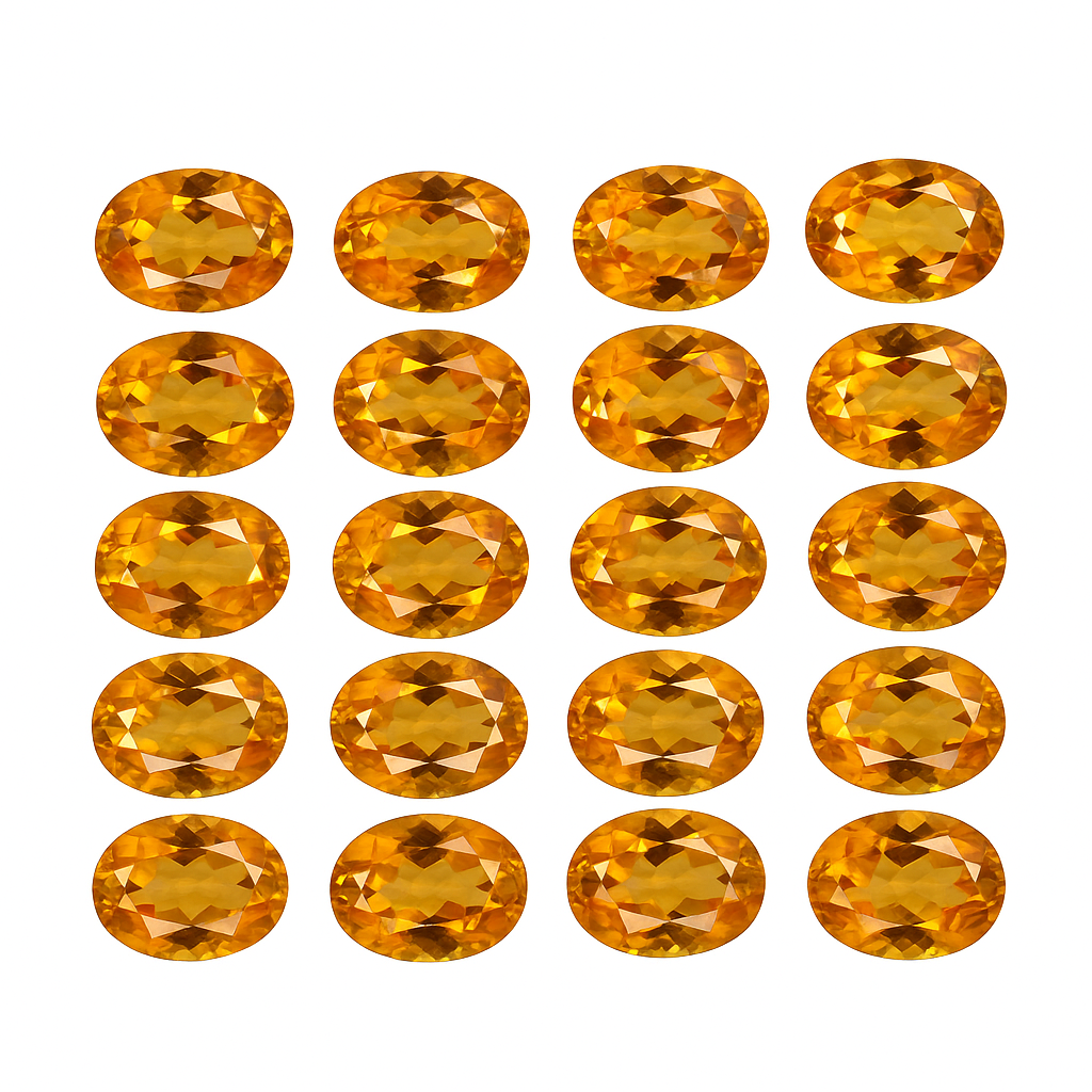 9 Pcs 7x5 mm CERTIFIED Oval Cut Lot Stunning Natural Sapphire Peach Gemstone