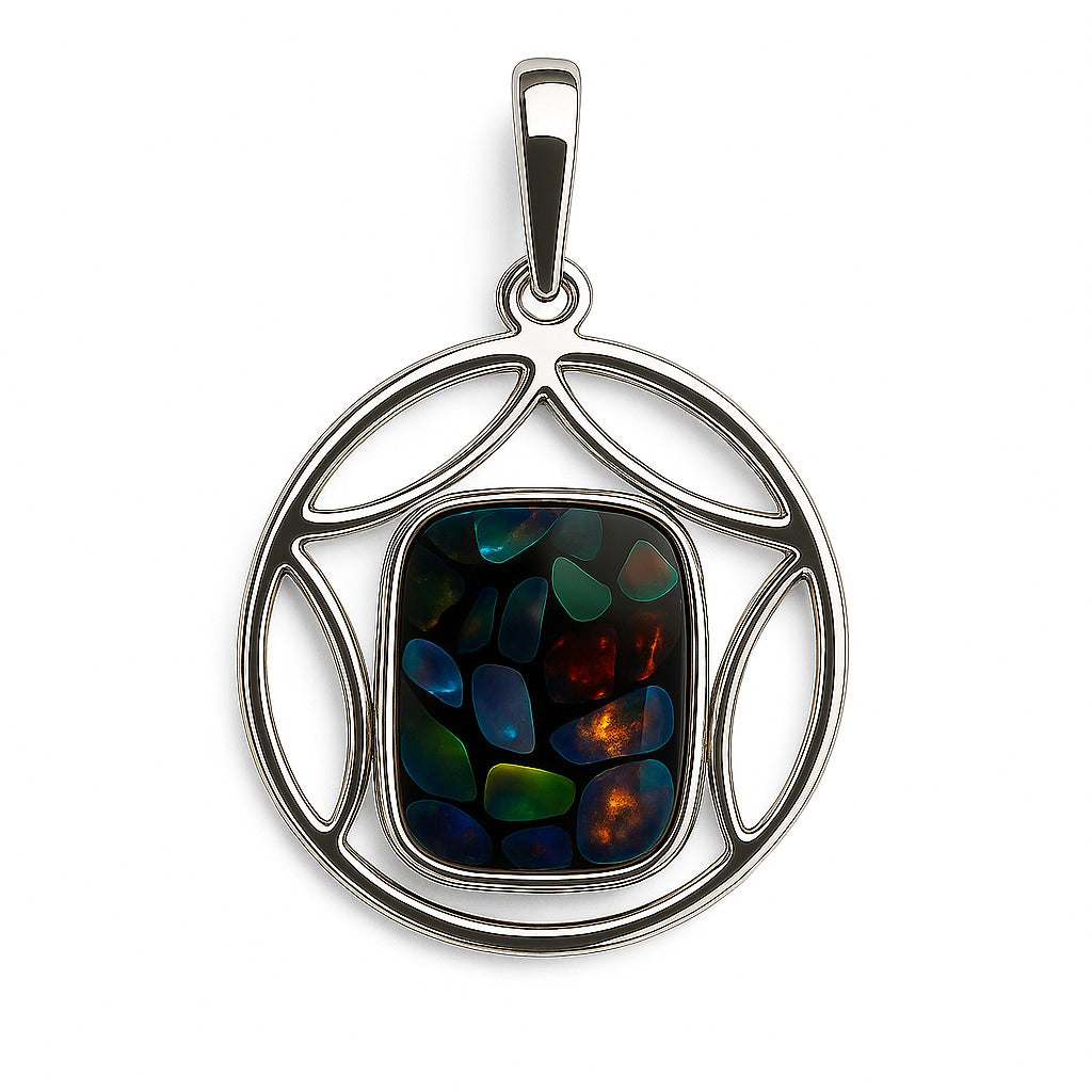 NATURAL 45 Ct Cushion Opal 925 Starling Silver CERTIFIED Gems Pendant Free Gift