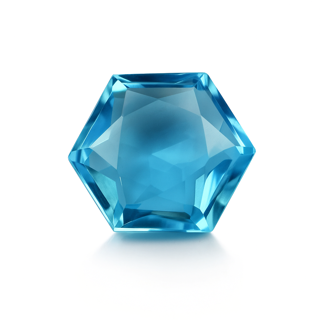 13.56 Carat Natural Octagon Shape Ocean Blue Aquamarine Certified Loose Gemstone A++  Fine Quality Aquamarine Ring And Jewelry Making Gemstone Cut 14x14MM