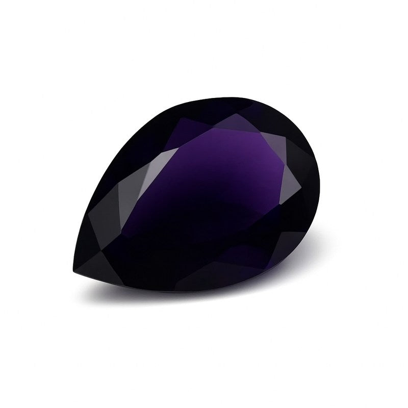 Purple Amethyst Pear Cut Gemstone certified loose stone