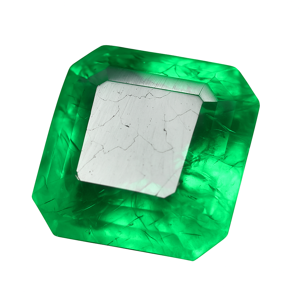 CERTIFIED Emerald Cut 9.65 Ct Emerald Green Natural Loose Gemstone